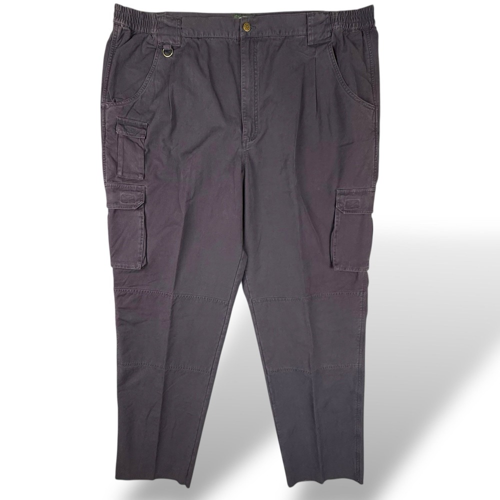 Cabelas Trail Hiker Flannel Lined Cargo Pants Double Knee Men's 48R 37" Unhemmed